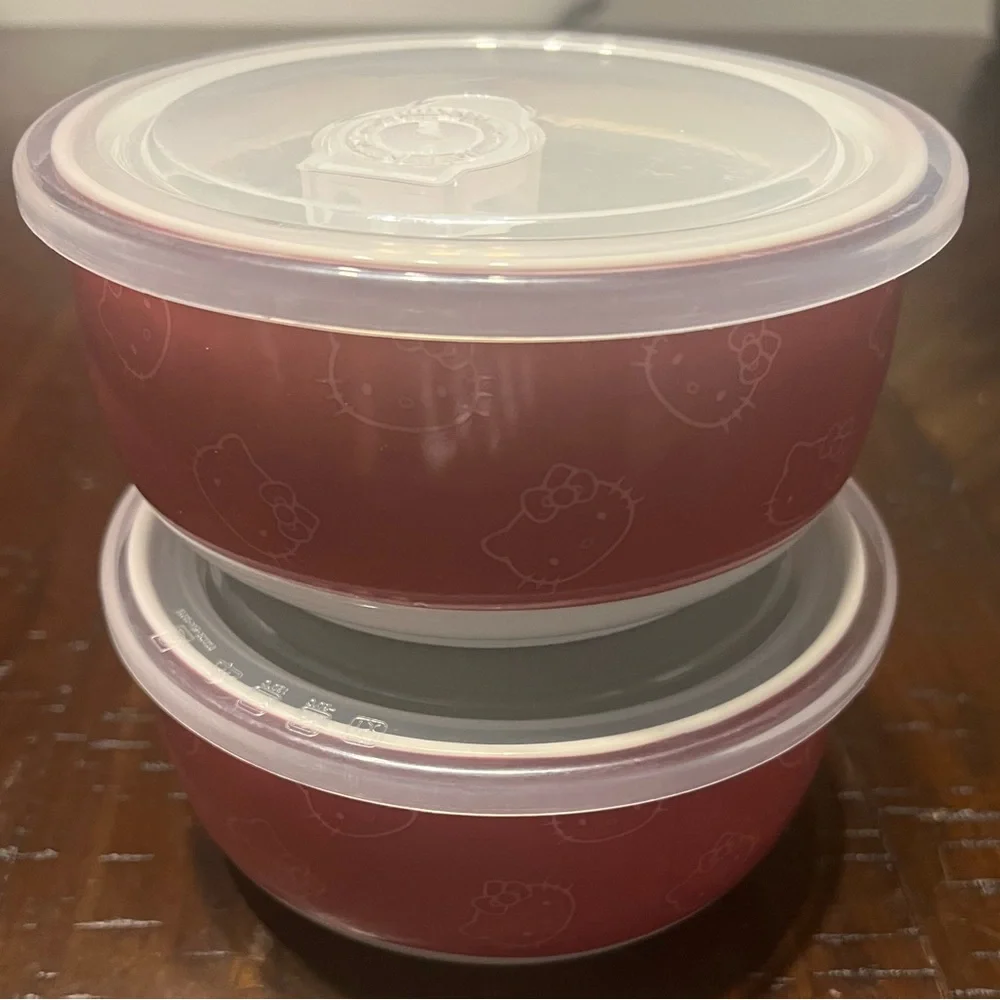 Hello Kitty Apple Jacks Nesting Bowls with Pressure Release Lids